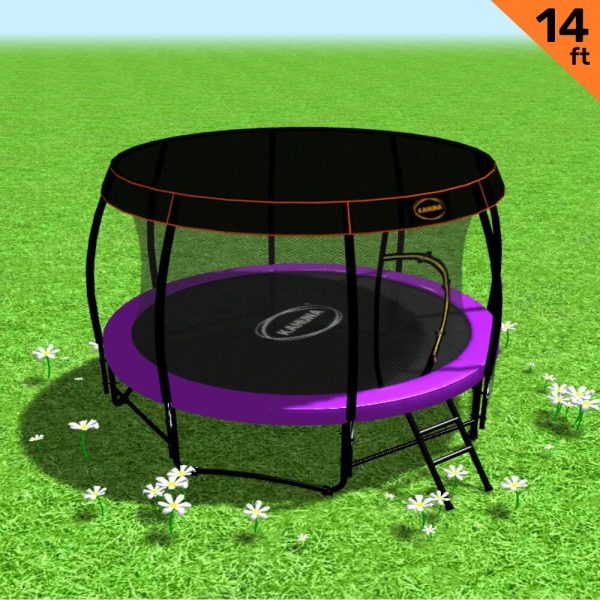 Kahuna Trampoline with  Roof – 14 FT, Green