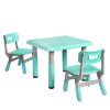 Kids Table and Chairs Children Furniture Toys Play Study Desk Set – Green
