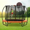 Trampoline Round Trampolines Mat Springs Net Safety Pads Cover Basketball – 12 FT
