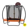 Trampoline Round Trampolines Mat Springs Net Safety Pads Cover Basketball – 8 ft