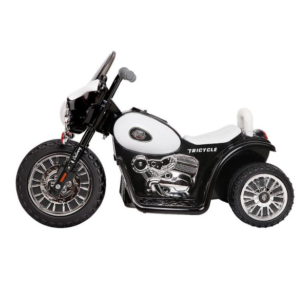 Kids Ride On Motorbike Motorcycle Toys – Black and White
