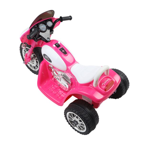 Kids Ride On Motorbike Motorcycle Toys – Pink and White