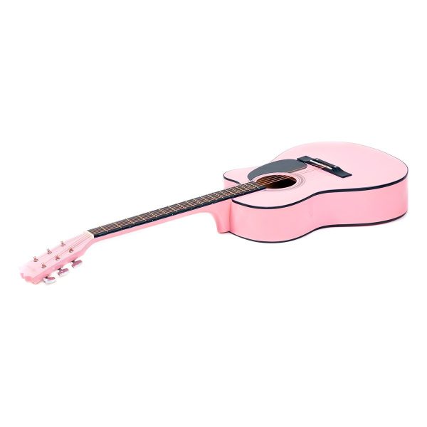 Karrera Acoustic Cutaway 40in Guitar – Pink
