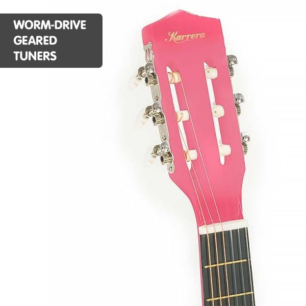 Karrera Childrens Acoustic Guitar Kids – Pink