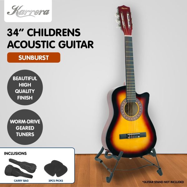 Karrera Childrens Acoustic Guitar Kids – Sun Burst