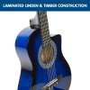 38in Cutaway Acoustic Guitar with guitar bag – Blue Burst