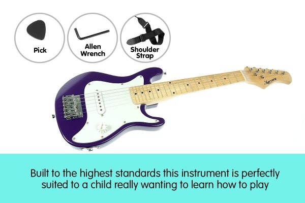 Karrera Childrens Electric Guitar Kids – Purple