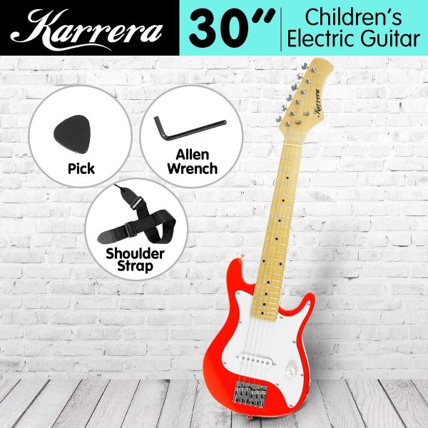 Karrera Childrens Electric Guitar Kids – Red