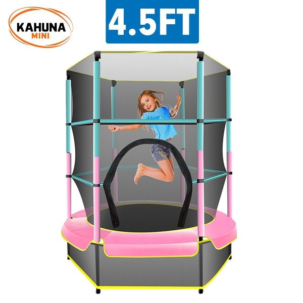 Kahuna Mini 4.5ft Trampoline – Green and Pink