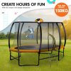 Kahuna Trampoline 8 ft x 14ft Oval Outdoor – With Basketball Set