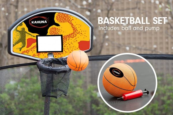 Kahuna Trampoline with Basket ball set – 6 FT, Purple