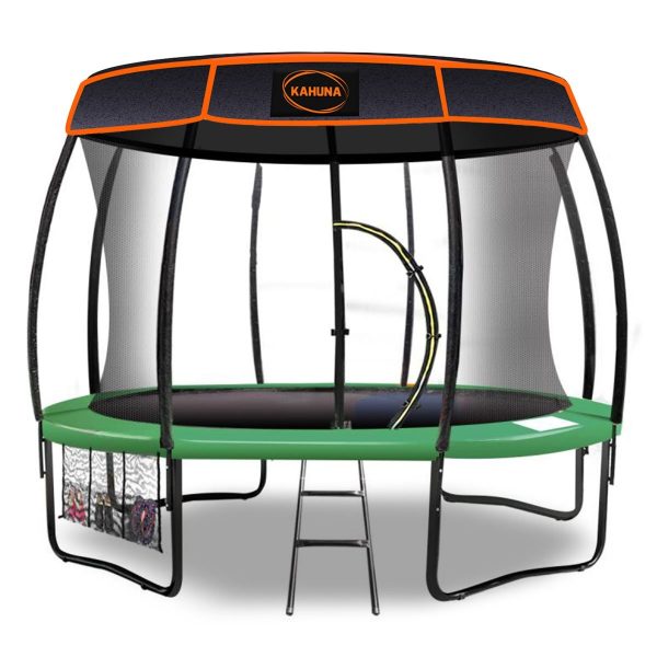 Kahuna Trampoline with  Roof – 8 ft, Green