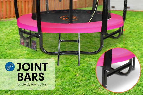 Kahuna Trampoline with  Roof – 8 ft, Pink