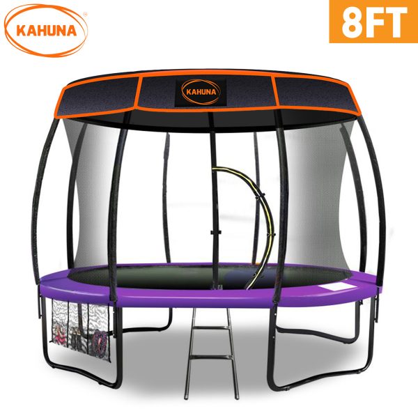 Kahuna Trampoline with  Roof – 8 ft, Purple