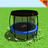 Kahuna Trampoline with  Roof – 10 FT, Blue