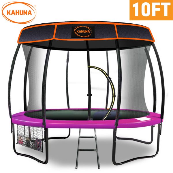 Kahuna Trampoline with  Roof – 10 FT, Pink