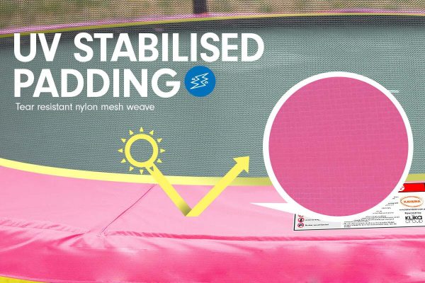 Kahuna Trampoline with  Roof – 10 FT, Pink