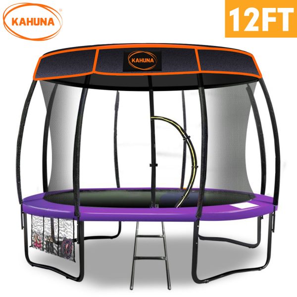 Kahuna Trampoline with  Roof – 12 FT, Purple