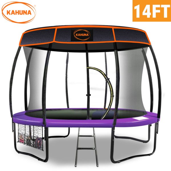 Kahuna Trampoline with  Roof – 14 FT, Purple