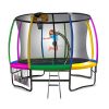 Kahuna Trampoline with Basket ball set – 16 FT, Rainbow
