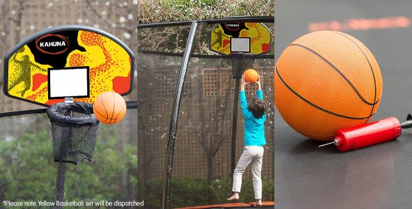 Kahuna Trampoline Basketball Ring Set with Mini Ball and Pump