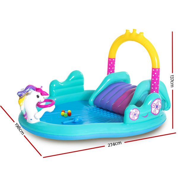 Kids Pool 274x198x137cm Inflatable Above Ground Swimming Play Pools 220L