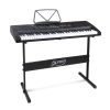 61 Keys Electronic Piano Keyboard Digital Electric w/ Stand Lighted Black