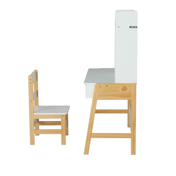 2PCS Kids Table and Chairs Set Study Activity Toys Storage Desk Drawer