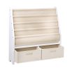 4 Tiers Kids Bookshelf Magazine Rack Children Bookcase Organiser Drawer