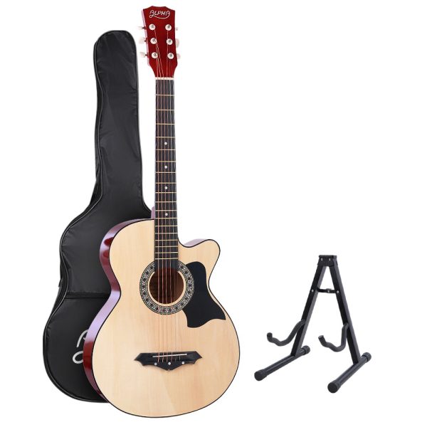 38 Inch Wooden Acoustic Guitar – 38″ Natural Set