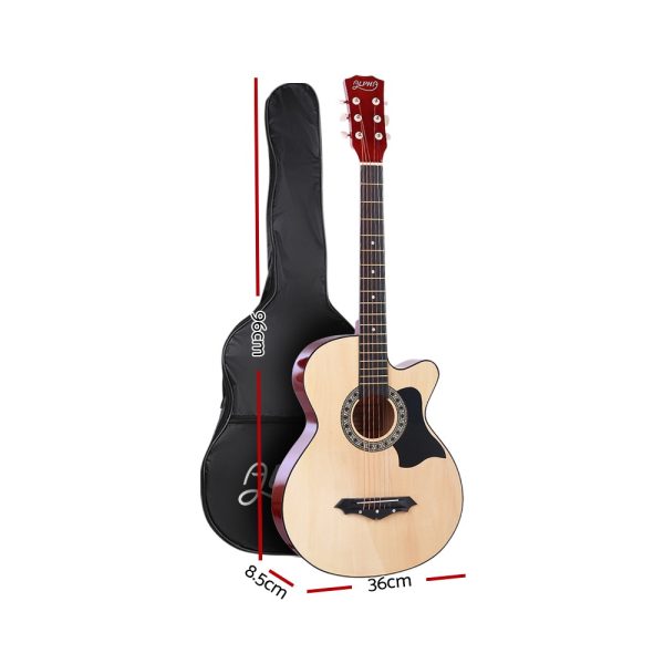 38 Inch Wooden Acoustic Guitar – 38″ Natural Set