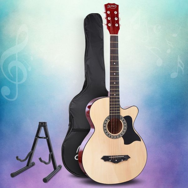 38 Inch Wooden Acoustic Guitar – 38″ Natural Set