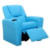 Kids Recliner Chair PU Leather Sofa Lounge Couch Children Armchair – Blue