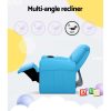 Kids Recliner Chair PU Leather Sofa Lounge Couch Children Armchair – Blue