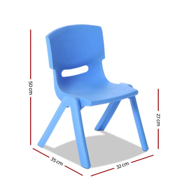 Kids Chairs Set Plastic Set of 4 Activity Study Chair 50KG