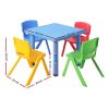 5PCS Kids Table and Chairs Set Children Study Desk Furniture Plastic 4 Chairs