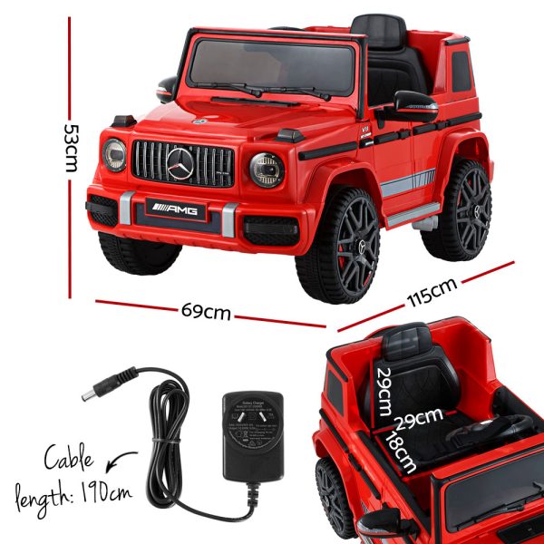 Mercedes-Benz Kids Ride On Car Electric AMG G63 Licensed Remote Cars 12V – Red