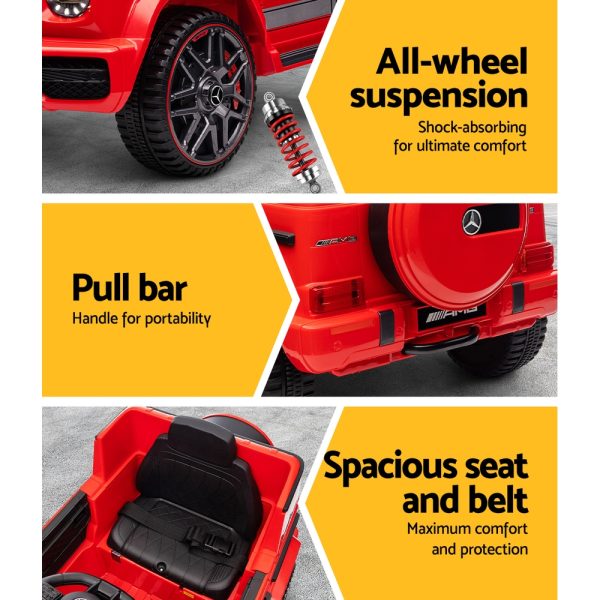Mercedes-Benz Kids Ride On Car Electric AMG G63 Licensed Remote Cars 12V – Red