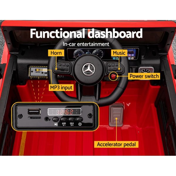 Mercedes-Benz Kids Ride On Car Electric AMG G63 Licensed Remote Cars 12V – Red
