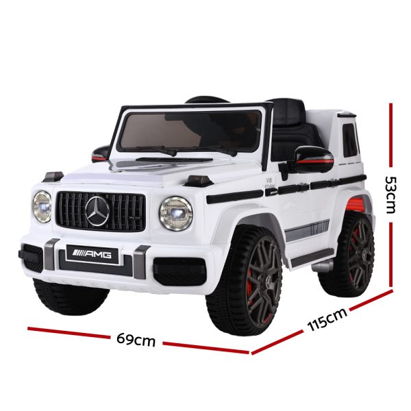 Mercedes-Benz Kids Ride On Car Electric AMG G63 Licensed Remote Cars 12V – White