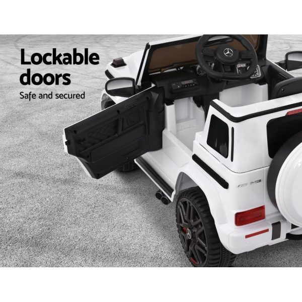 Mercedes-Benz Kids Ride On Car Electric AMG G63 Licensed Remote Cars 12V – White