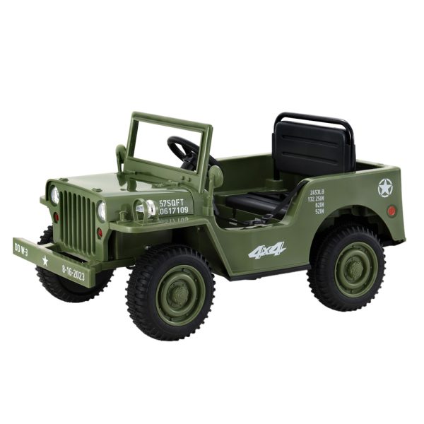 Kids Ride On Car Off Road Military Toy Cars 12V – Olive
