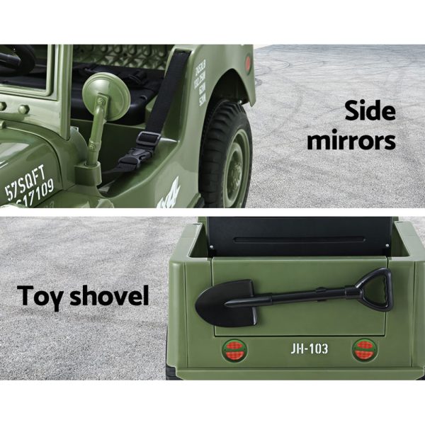 Kids Ride On Car Off Road Military Toy Cars 12V – Olive