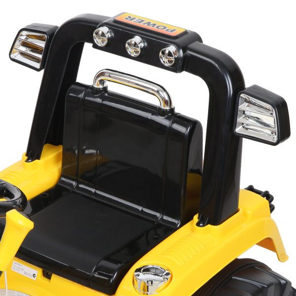 Kids Electric Ride On Car Bulldozer Digger Loader Remote 6V Yellow