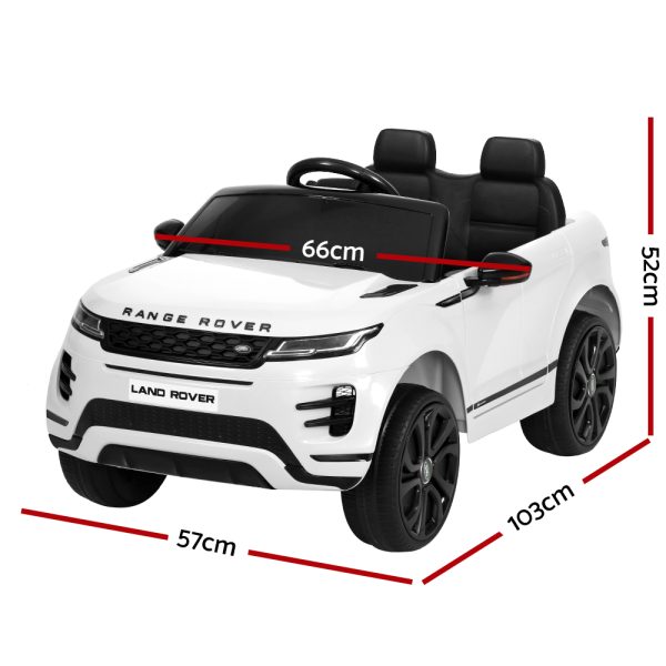 Kids Ride On Car Licensed Land Rover 12V Electric Car Toys Battery Remote – White