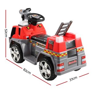 Kids Electric Ride On Car Fire Engine Fighting Truck Toy Cars 6V Red