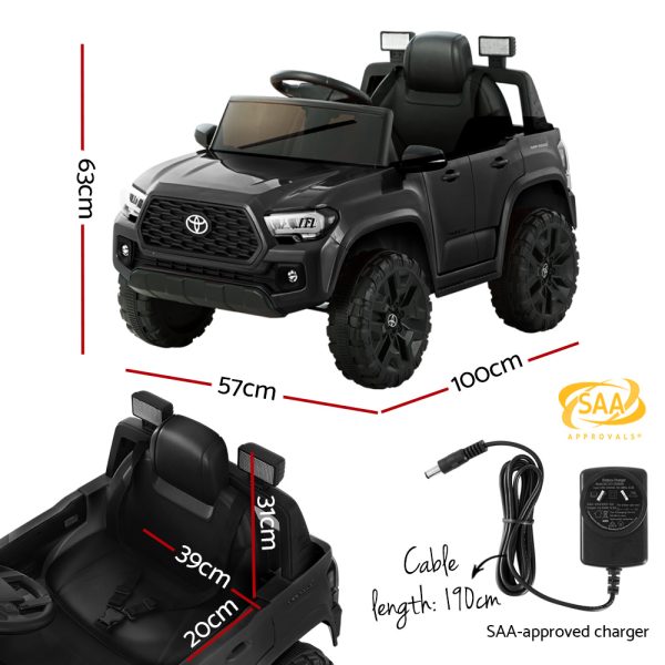 Toyota Ride On Car Kids Electric Toy Cars Tacoma Off Road Jeep 12V Battery – Black