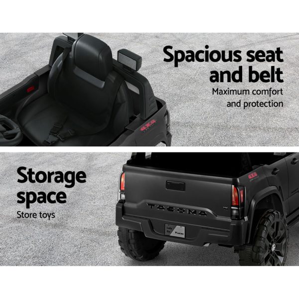 Toyota Ride On Car Kids Electric Toy Cars Tacoma Off Road Jeep 12V Battery – Black