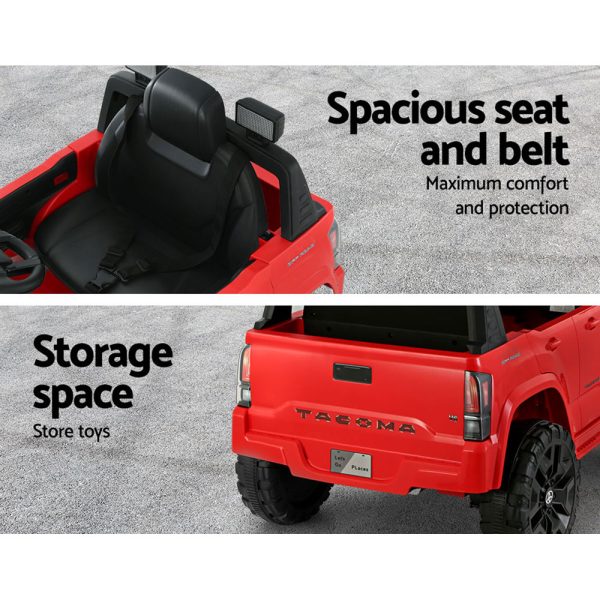 Toyota Ride On Car Kids Electric Toy Cars Tacoma Off Road Jeep 12V Battery – Red