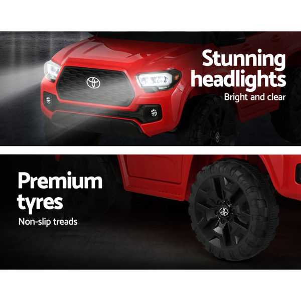 Toyota Ride On Car Kids Electric Toy Cars Tacoma Off Road Jeep 12V Battery – Red